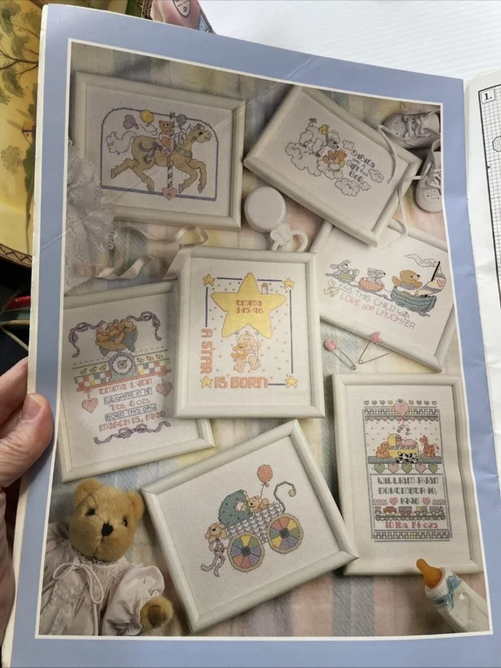 Good Natured Girls Big Book Just for Baby 101 Cross Stitch Designs #24507 -VGUC